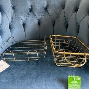 Ashland Elegant Gold Wire Baskets